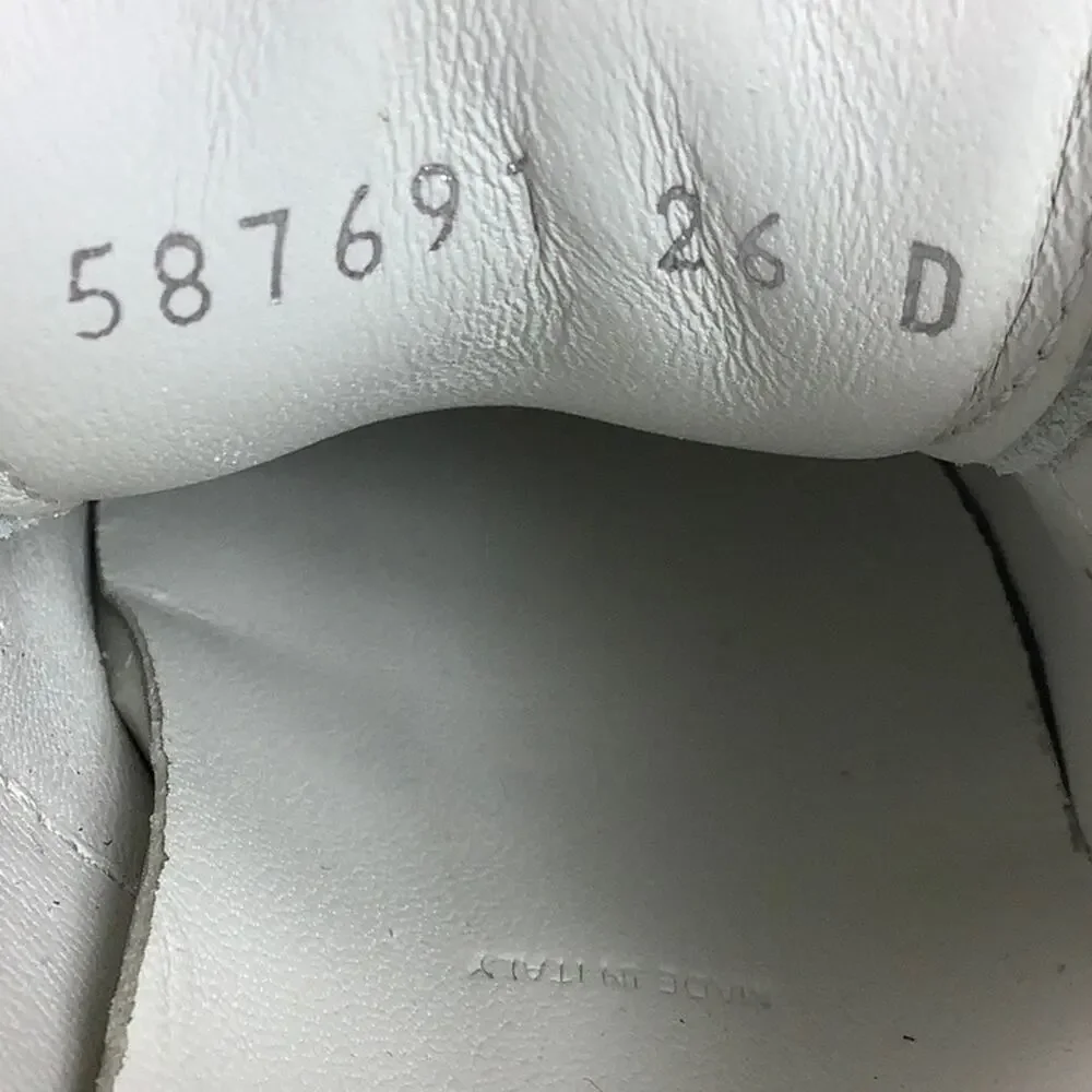 Alexander McQueen Molly Kids White Luster Red leather sneakers SZ 26 or 9.5 EUC - Picture 9 of 16